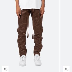 Brown snap cargo pants